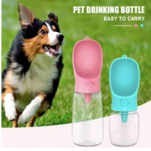 Bebedero portable con botón de activación y bloqueo