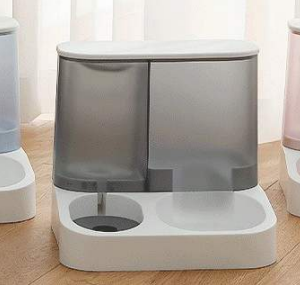 Dispensador de comida y agua traslúcido
