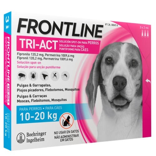 Pipetas frontline tri-act 10-20 kg