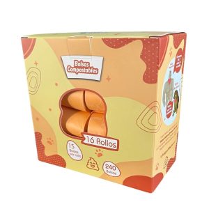 240 Bolsas Heces Perro Compostable Biodegradable Organica A Base Maiz