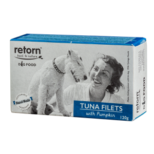Retorn Lata Filetes de atún con calabaza para perros