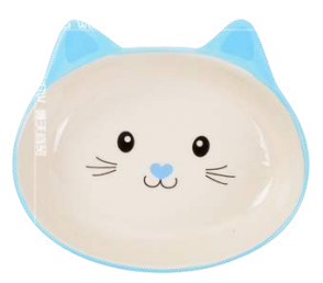 Comedero de cerámica  plano para gatos