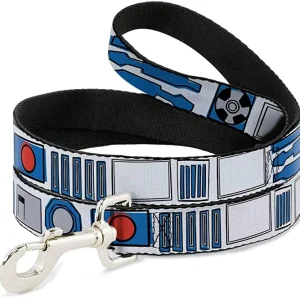 BUCKLE DOWN DOG LEASH – STAR WARS R2-D2 BOUNDING – 1.0 WIDE 6 FT