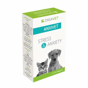 Anxivet Suplemento Natural para Estres y Ansiedad en Perros y Gatos | 30 Comprimidos