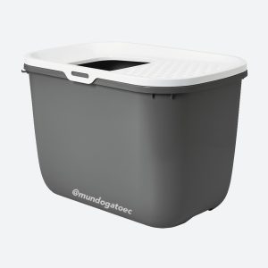 Arenero con doble piso grande para gatos