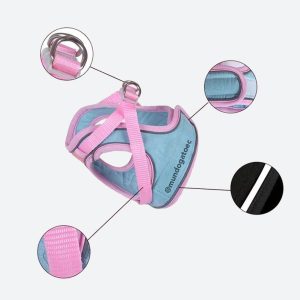 Arnés chaleco rosado para gatos