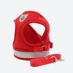 Arnés transpirable rojo para mascotas – XS