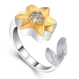Anillo para Cenizas Forma de Flor