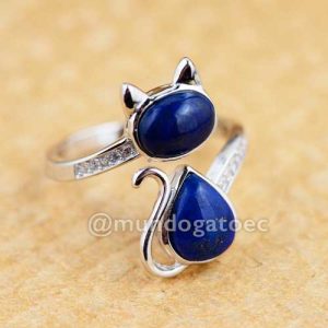 Anillo de gato lapiz lazul