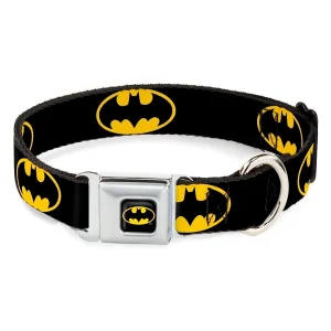 BUCKLE DOWN DOG COLLAR – BATMAN SHIELD WIDE LARGE 20-31″