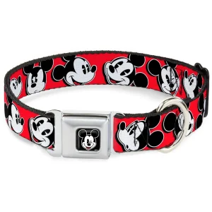 BUCKLE DOWN DOG COLLAR – MICKEY MOUSE EXPRESSIONS – 1.5 WIDE 16″-23″