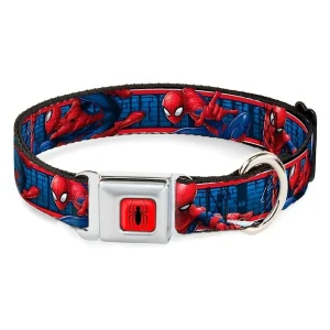 BUCKLE DOWN DOG COLLAR – SPIDER MAN 3 ACTION POSES – 1.0 WIDE 11″-16.5″