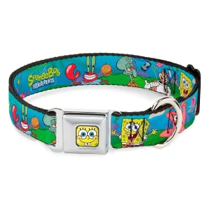 BUCKLE DOWN DOG COLLAR – SPONGEBOB & FRIENDS – 1.0 WIDE 11″-16.5″