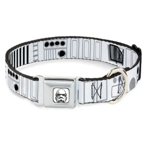 BUCKLE DOWN DOG COLLAR – STAR WARS STORMTROOPER UTILITY BELT2 BOUNDING – 1.5 WIDE 20″-31″