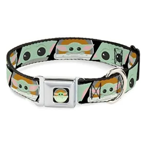 BUCKLE DOWN DOG COLLAR – STAR WARS THE CHILD CHIBI FACE BLOCKS – 1.0 WIDE 11″-16.5″