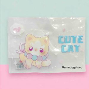 Carpeta plástica transparente de gatitos