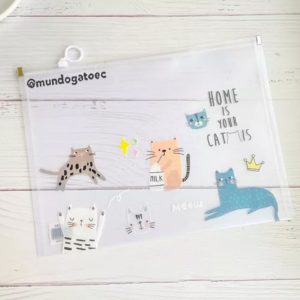 Sobres transparentes con gatitos