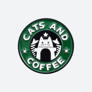 Pin para ropa CATS AND COFFEE