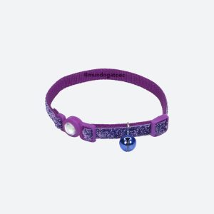 Collar morado con glitter