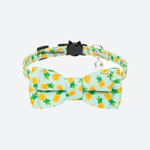 Collar de piñas con lacito de algodón