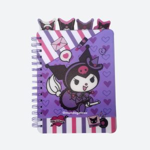 Cuaderno de Kuromi morado con separadores