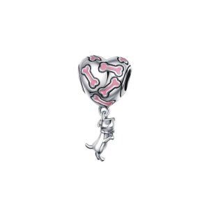 Charms Para Pulsera Pandora Corazón y Perro