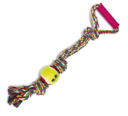 CuerdaTrenzado, Pelota+Tirador, 60 cm