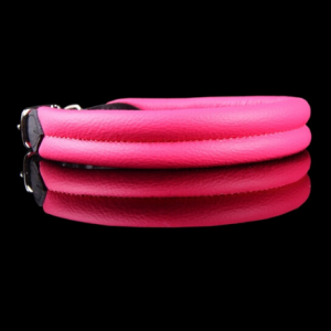 Collar de piel suave para perro Nikel – Rosa