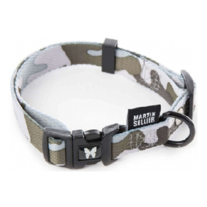 Collar de Nylon para perro – Camuflaje Gris