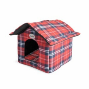 Caseta Plegable para gato Camon – en Tela Escocesa