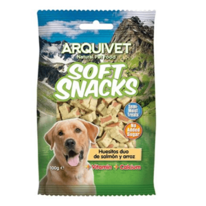 Soft Snacks para perro Huesitos | Duo de Salmón y Arroz