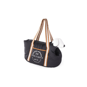 Bolso transporte de perro en loneta negro