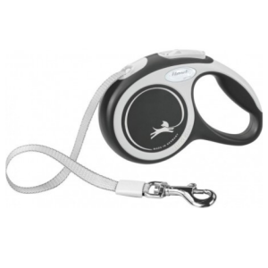 Flexi New COMFORT para perro negro.5 metros -15 kg