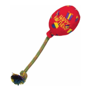 Pelota de peluche con cuerda para perro kong occasions 12 cm