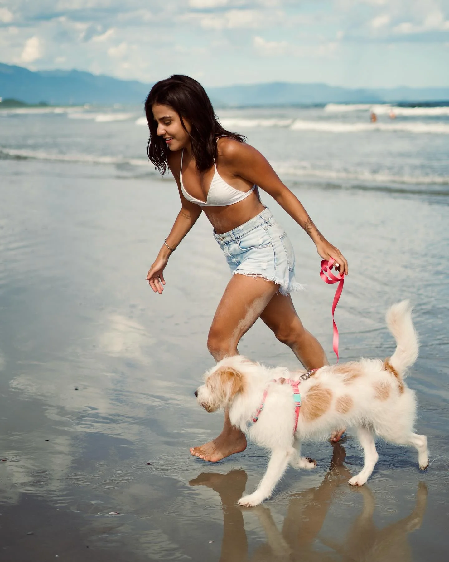 Correa con mango cómodo. Guía confort para mascotas 1,5m, Toh (Rosa Fiji) - Imagen 5