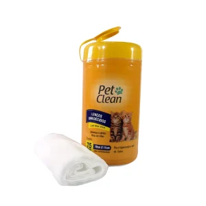 Toallitas húmedas para gatos Pet Clean – 75unidades