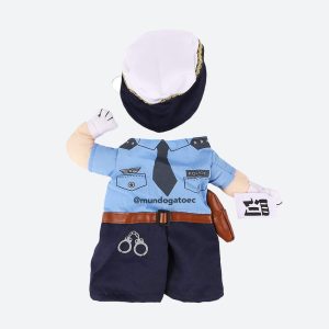 Disfraz de vigilante varias tallas para gatos