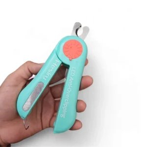 Corta uñas alicate con lima y luz LED para gatos y perros pequeños y medianos