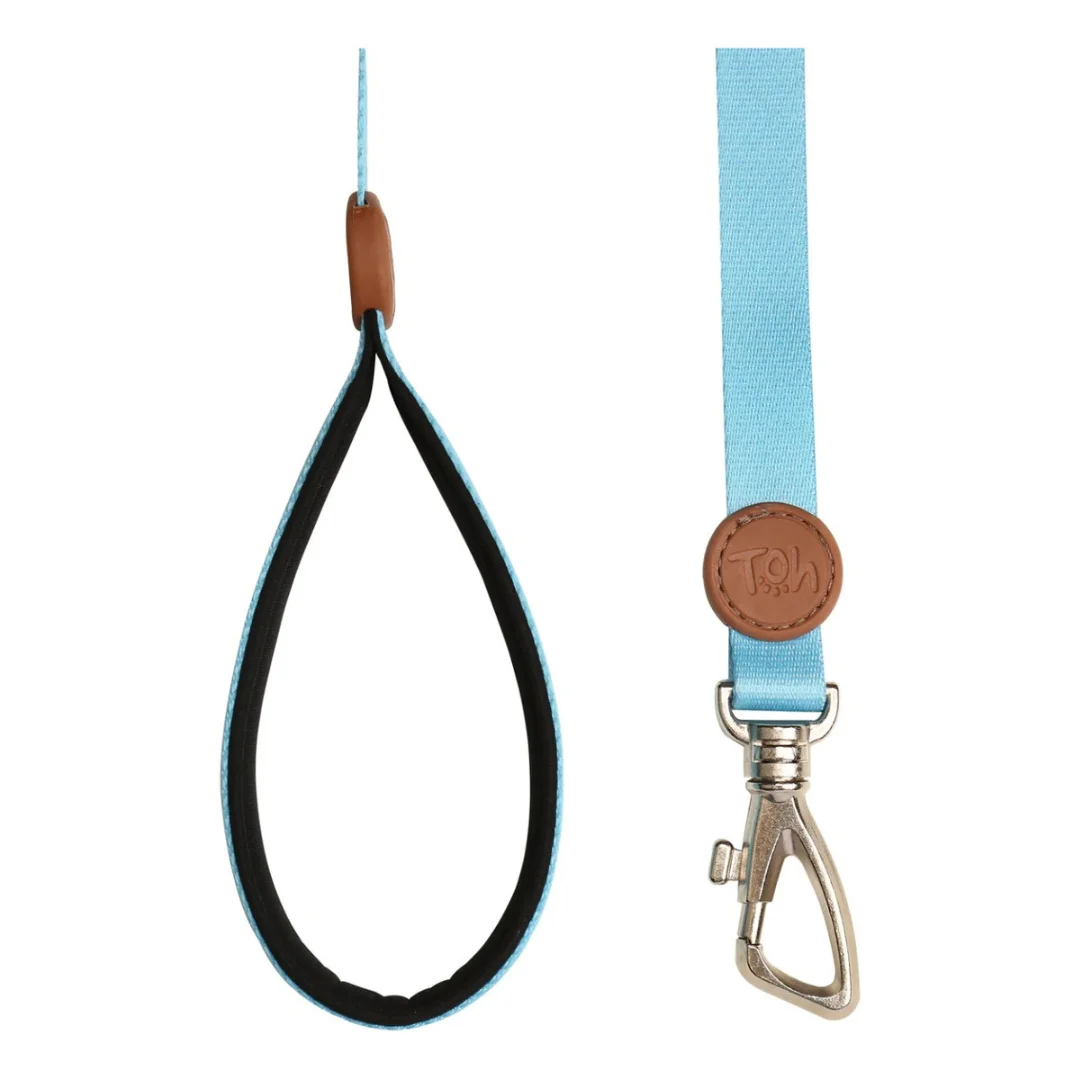 Correa con mango cómodo. Guía confort para mascotas 1,5m, Toh (Celeste) - Imagen 3