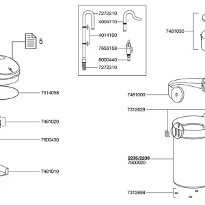 EHEIM turbina (50-60 Hz) para ecco 2235, ecco comofort 2236, (60 Hz) para ecco pro 300