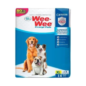 FOUR PAWS WEE WEE PADS X LARGE 14 PACK 28″ X 34″