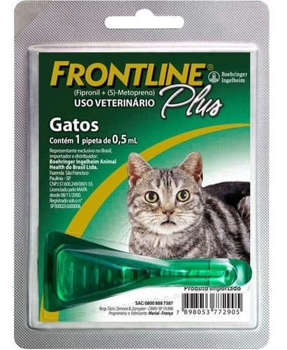 Frontline Plus Pipeta Gato Pulgas Y Garrapatas