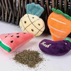 Set 4 peluches para gatos juguetes con hierba gatera