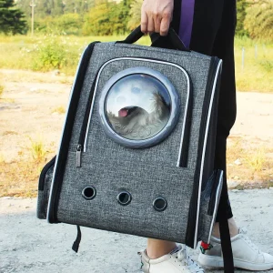 Mochila transportadora con burbuja y rejilla intercambiable 31×28,2x41cm. (Varios colores)