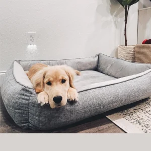 Cama XXL colchón ortopédico impermeable premium con cierre 117×96,5×30,5cm