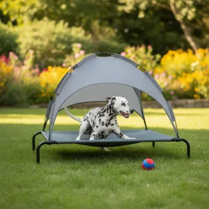 Cama Catre elevado + Techo Toldo desmontable. 104x89cm