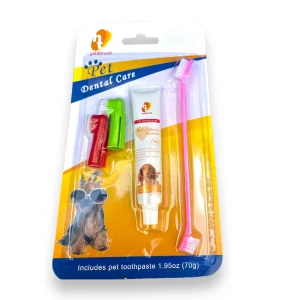 Set de pasta de dientes + 1 cepillo + 2 dedales