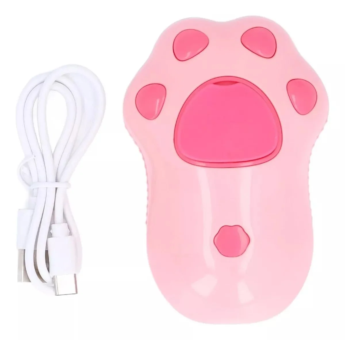 Peine 3 en 1! Cepillo con vapor masajeador para perros y gatos (Huella rosa) - Imagen 8