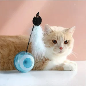 Juguete interactivo pelota con movimiento. Plumas + luces