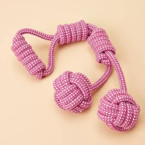 Cuerda Gigante XL! Mordedor de 2 pelotas con agarre. 56 x 11 cm (Colores variados)